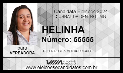 Candidato HELINHA 2024 - CURRAL DE DENTRO - Eleições