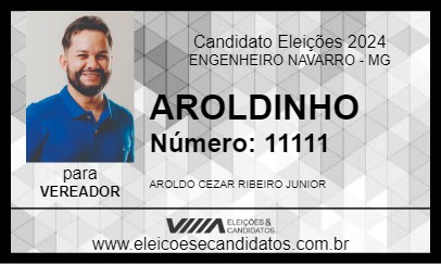 Candidato AROLDINHO 2024 - ENGENHEIRO NAVARRO - Eleições