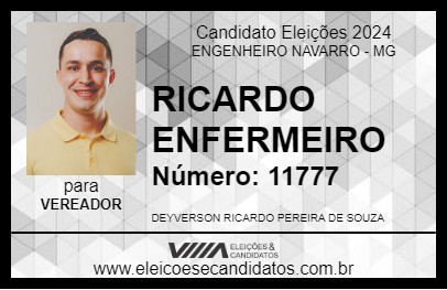 Candidato RICARDO ENFERMEIRO 2024 - ENGENHEIRO NAVARRO - Eleições