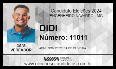 Candidato DIDI 2024 - ENGENHEIRO NAVARRO - Eleições