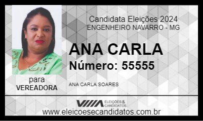 Candidato ANA CARLA 2024 - ENGENHEIRO NAVARRO - Eleições