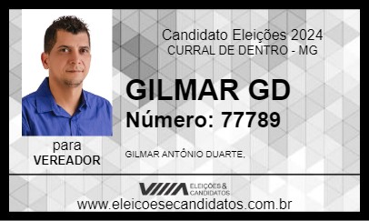 Candidato GILMAR GD  2024 - CURRAL DE DENTRO - Eleições