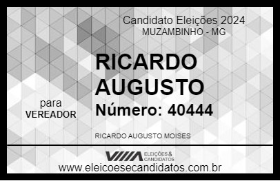 Candidato RICARDO AUGUSTO 2024 - MUZAMBINHO - Eleições