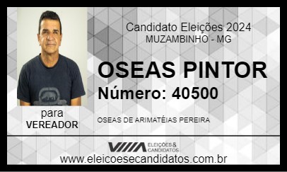 Candidato OSEAS PINTOR 2024 - MUZAMBINHO - Eleições