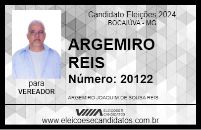 Candidato ARGEMIRO REIS 2024 - BOCAIÚVA - Eleições