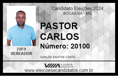 Candidato PASTOR CARLOS 2024 - BOCAIÚVA - Eleições