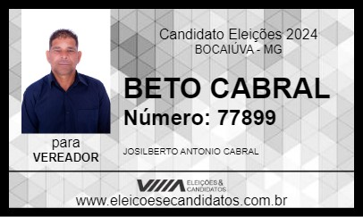 Candidato BETO CABRAL 2024 - BOCAIÚVA - Eleições