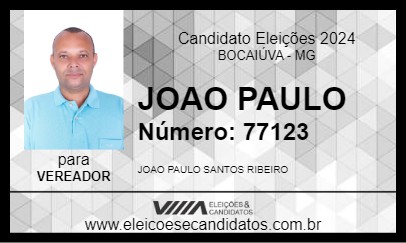 Candidato JOAO PAULO 2024 - BOCAIÚVA - Eleições