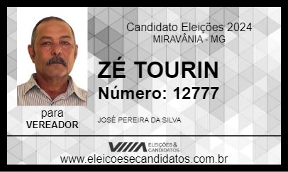 Candidato ZÉ TOURIN 2024 - MIRAVÂNIA - Eleições