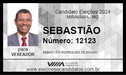 Candidato SEBASTIÃO 2024 - MIRAVÂNIA - Eleições