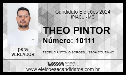 Candidato THEO PINTOR 2024 - IPIAÇU - Eleições