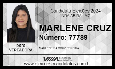 Candidato MARLENE CRUZ 2024 - INDAIABIRA - Eleições