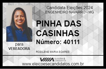 Candidato PINHA DAS CASINHAS 2024 - ENGENHEIRO NAVARRO - Eleições