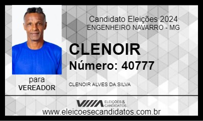 Candidato CLENOIR 2024 - ENGENHEIRO NAVARRO - Eleições