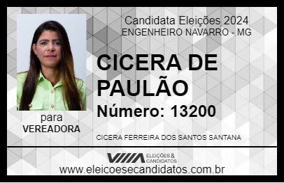 Candidato CICERA DE PAULÃO 2024 - ENGENHEIRO NAVARRO - Eleições