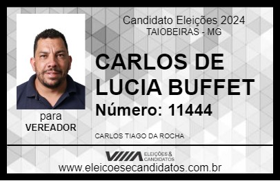 Candidato CARLOS DE LUCIA BUFFET 2024 - TAIOBEIRAS - Eleições