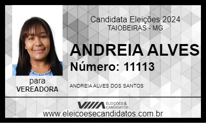 Candidato ANDREIA ALVES 2024 - TAIOBEIRAS - Eleições