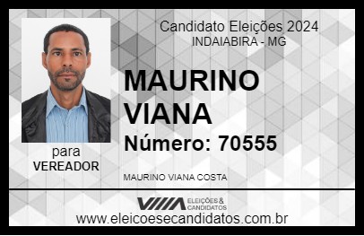 Candidato MAURINO VIANA 2024 - INDAIABIRA - Eleições