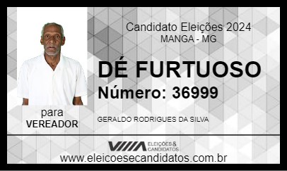 Candidato DÉ FURTUOSO 2024 - MANGA - Eleições