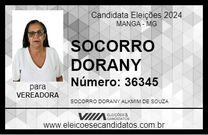 Candidato SOCORRO DORANY 2024 - MANGA - Eleições