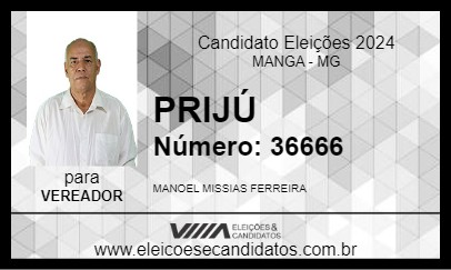 Candidato PRIJÚ 2024 - MANGA - Eleições