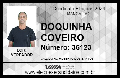 Candidato DOQUINHA COVEIRO 2024 - MANGA - Eleições