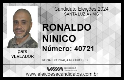 Candidato RONALDO NINICO 2024 - SANTA LUZIA - Eleições