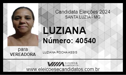 Candidato LUZIANA 2024 - SANTA LUZIA - Eleições