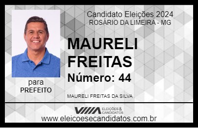 Candidato MAURELI FREITAS 2024 - ROSÁRIO DA LIMEIRA - Eleições