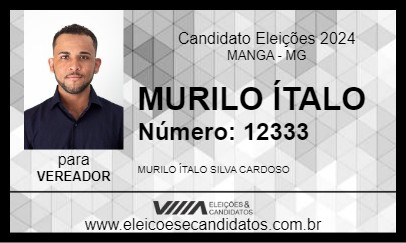 Candidato MURILO ÍTALO 2024 - MANGA - Eleições