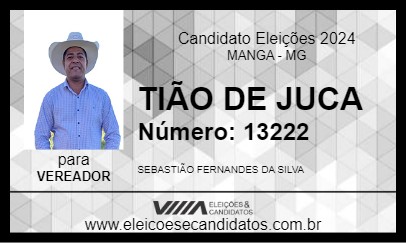 Candidato TIÃO DE JUCA 2024 - MANGA - Eleições