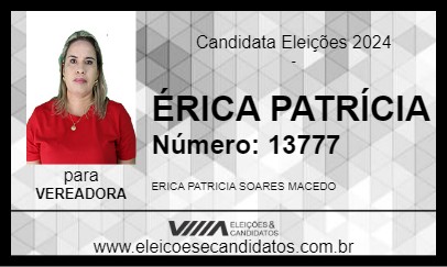 Candidato PROFESSORA ÉRICA PATRÍCIA 2024 - MANGA - Eleições