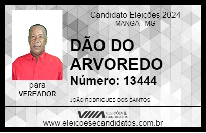 Candidato DÃO DO ARVOREDO 2024 - MANGA - Eleições