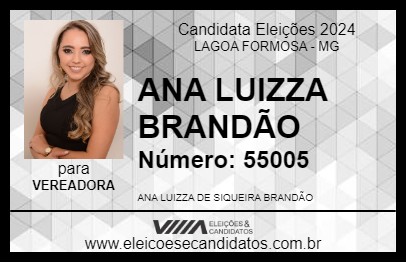 Candidato ANA LUIZZA BRANDÃO 2024 - LAGOA FORMOSA - Eleições