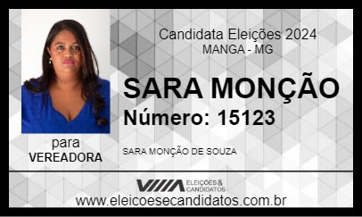 Candidato SARA MONÇÃO 2024 - MANGA - Eleições