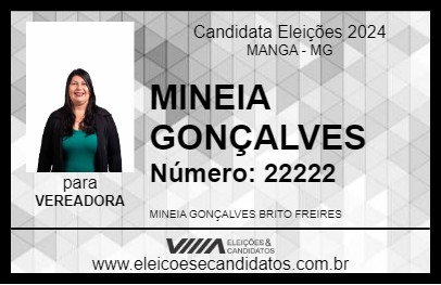 Candidato MINEIA GONÇALVES 2024 - MANGA - Eleições