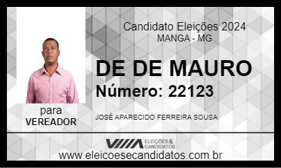 Candidato DE DE MAURO 2024 - MANGA - Eleições