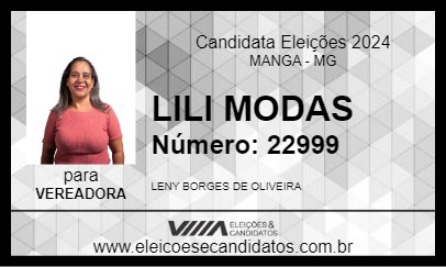 Candidato LILI MODAS 2024 - MANGA - Eleições