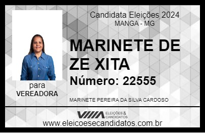 Candidato MARINETE DE ZE XITA 2024 - MANGA - Eleições