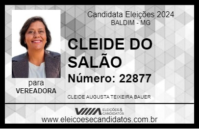 Candidato CLEIDE DO SALÃO 2024 - BALDIM - Eleições