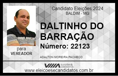 Candidato DALTINHO DO BARRAÇÃO 2024 - BALDIM - Eleições