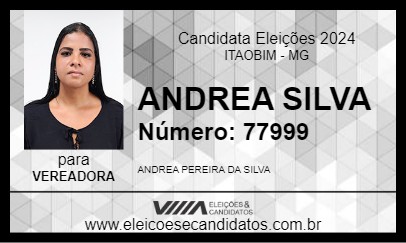 Candidato ANDREA SILVA 2024 - ITAOBIM - Eleições