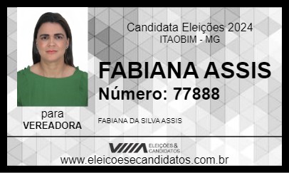 Candidato FABIANA ASSIS 2024 - ITAOBIM - Eleições