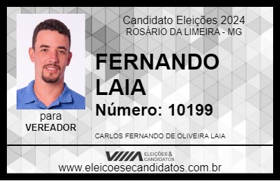 Candidato FERNANDO LAIA 2024 - ROSÁRIO DA LIMEIRA - Eleições