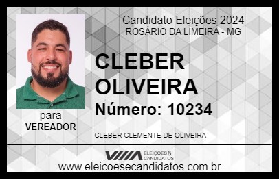 Candidato CLEBER OLIVEIRA 2024 - ROSÁRIO DA LIMEIRA - Eleições