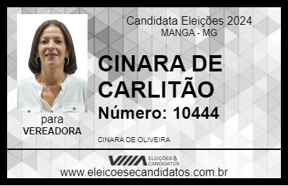 Candidato CINARA DE CARLITÃO 2024 - MANGA - Eleições