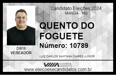 Candidato QUENTO DO FOGUETE 2024 - MANGA - Eleições