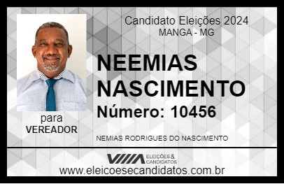 Candidato NEEMIAS NASCIMENTO 2024 - MANGA - Eleições