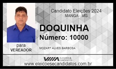 Candidato DOQUINHA 2024 - MANGA - Eleições