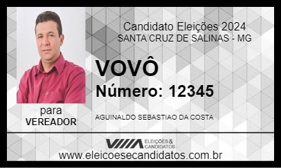 Candidato VOVÔ 2024 - SANTA CRUZ DE SALINAS - Eleições